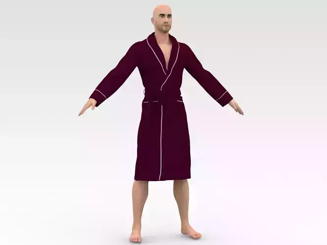 Whiteman with bathrobe