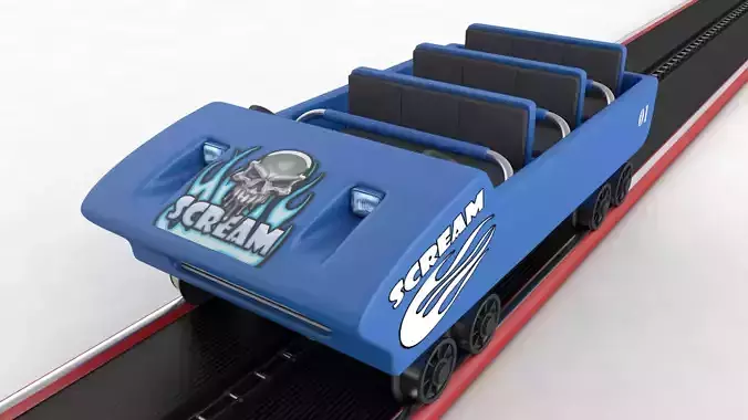 Roller-Coaster Car Concept 3D model
