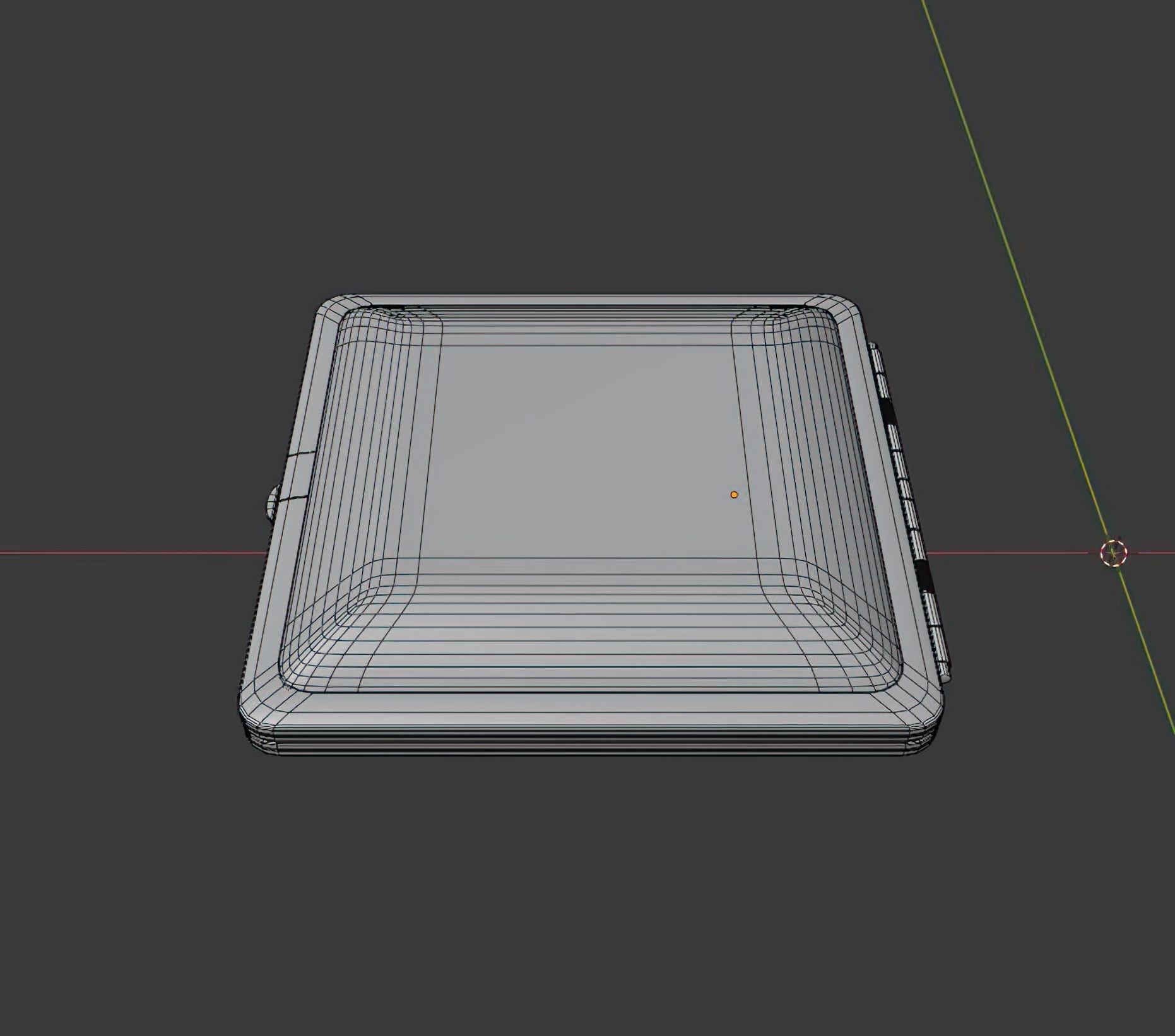 Cigarette Case Metal Closed and Open With 2 Color Low-poly 3D model_10