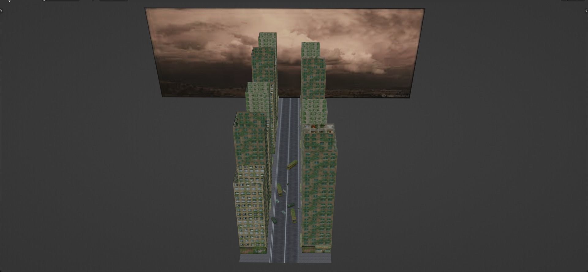 Abandoned Street 3D model_2