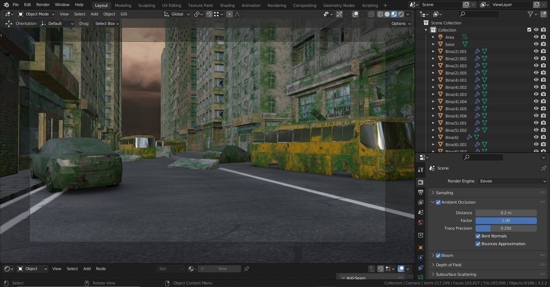 Abandoned Street 3D model_5