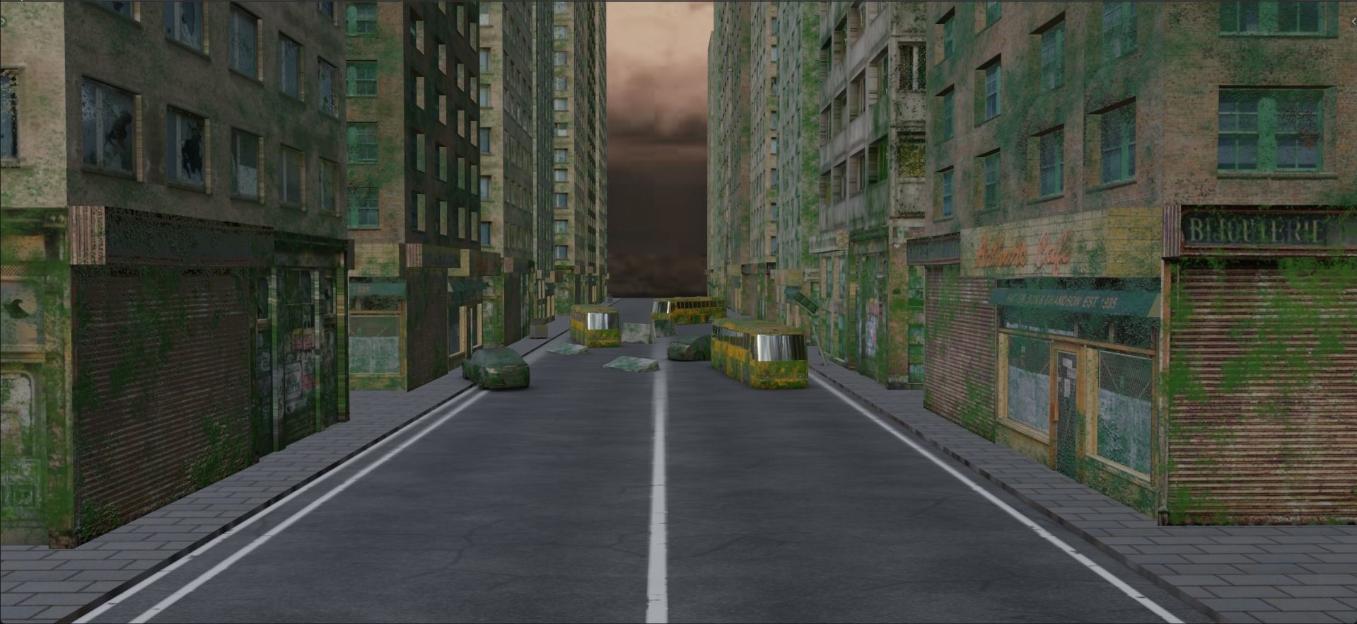 Abandoned Street 3D model_1
