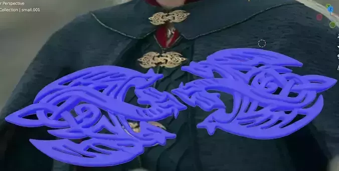 Targaryen clasp button 3D printable model