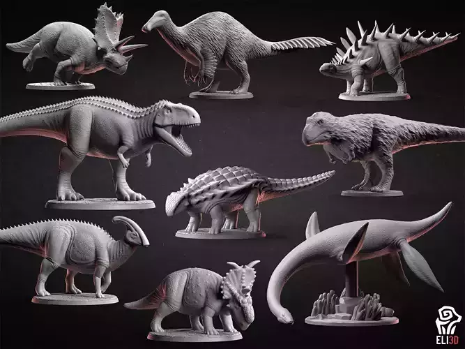 Dinosaur Bundle 2 - Dino Models for 3D-Printing  3D print model