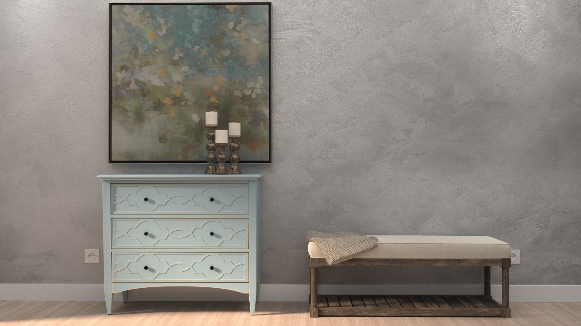 Ethan Allen Trace a Path Back Home Entryway 3D model_4