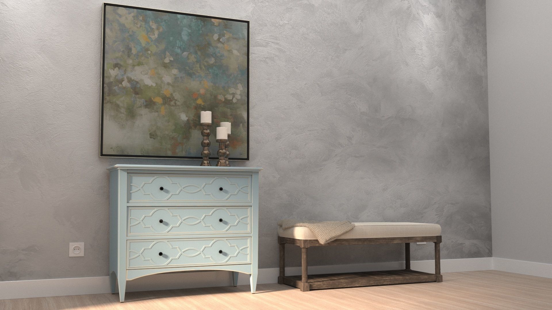 Ethan Allen Trace a Path Back Home Entryway 3D model_1