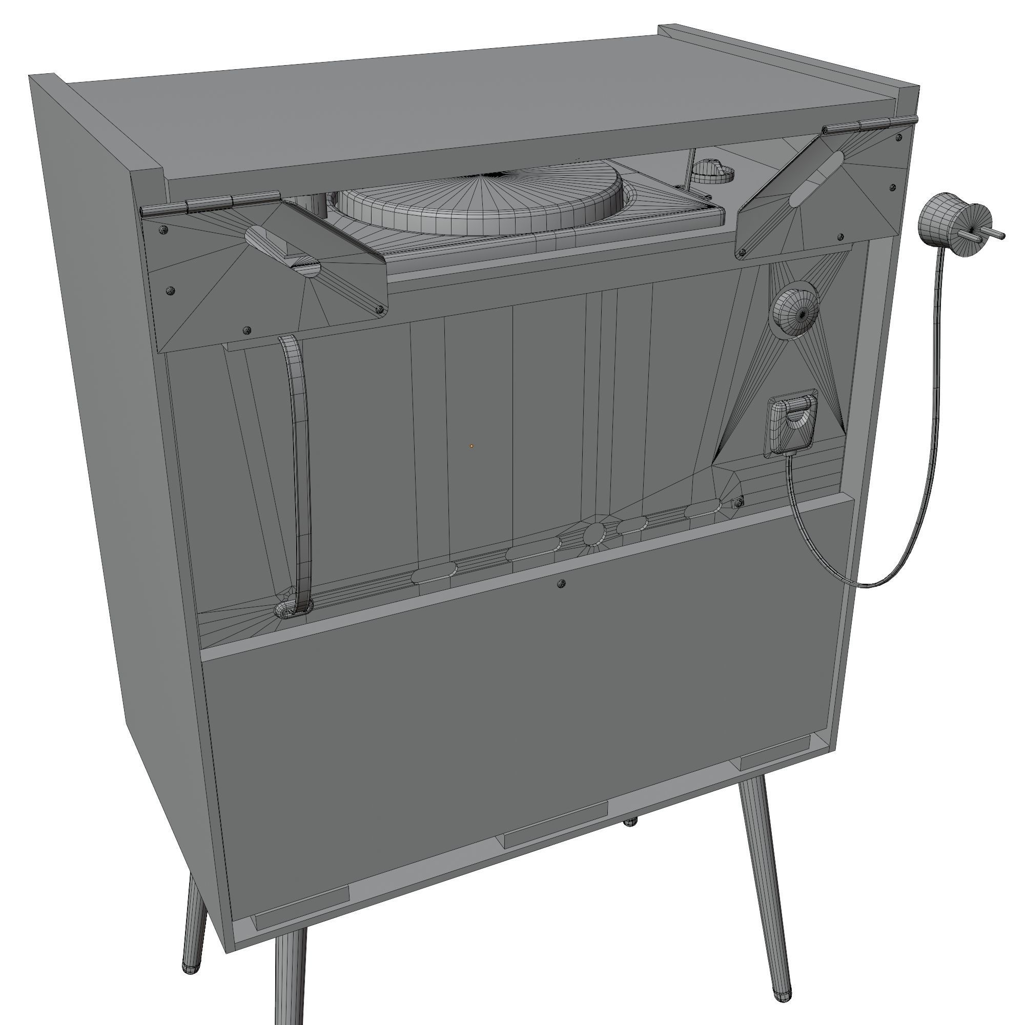 Radiogram VEF-Rapsodija Low-poly 3D model_13