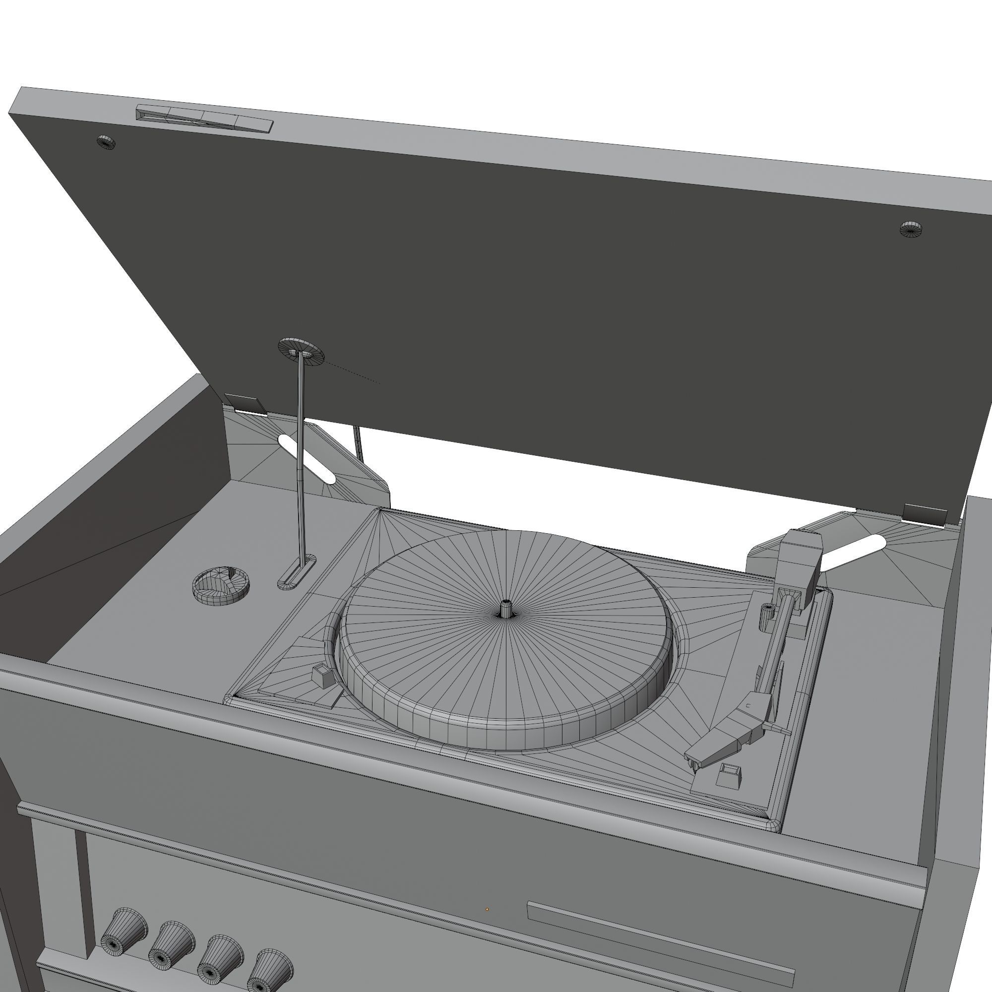 Radiogram VEF-Rapsodija Low-poly 3D model_10