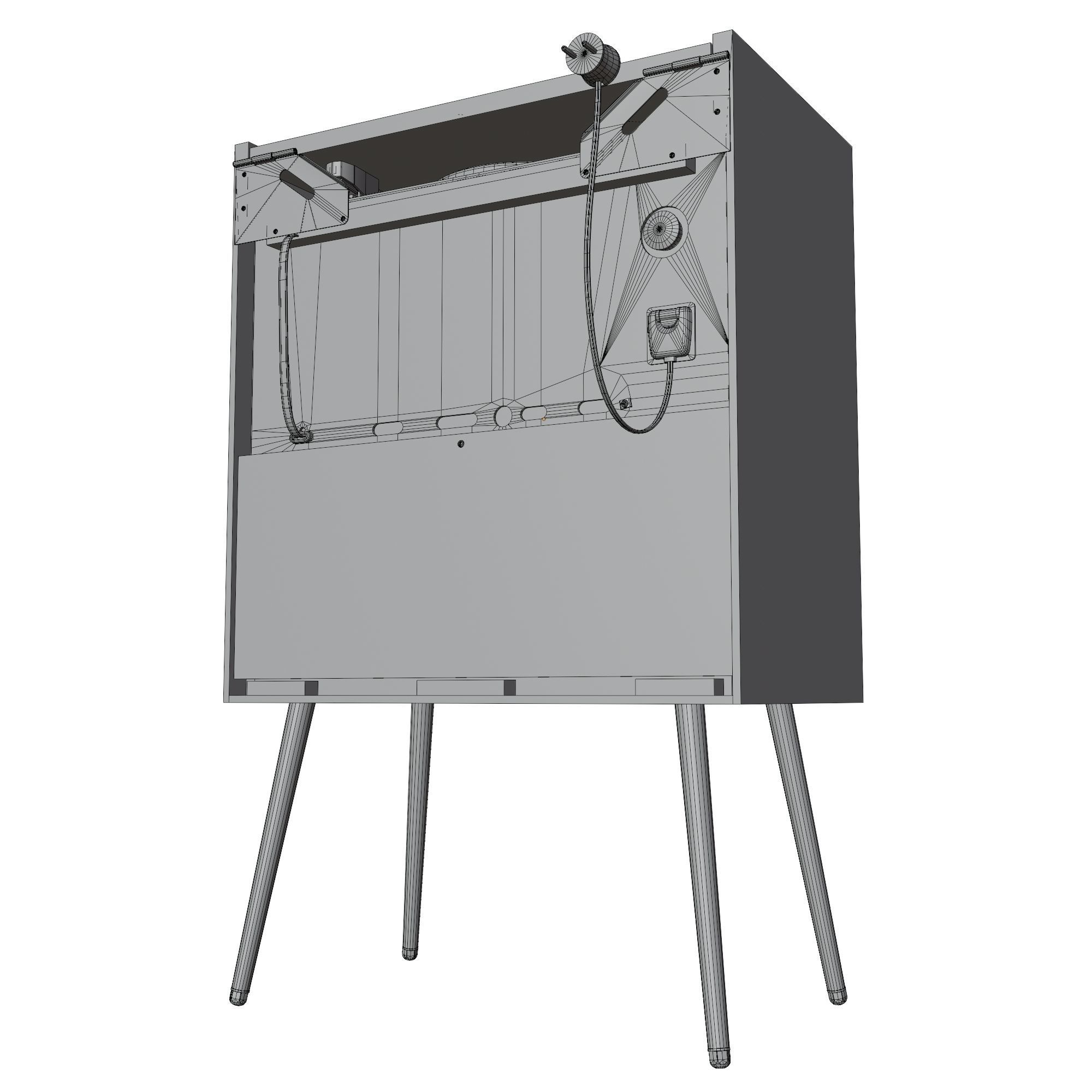 Radiogram VEF-Rapsodija Low-poly 3D model_7