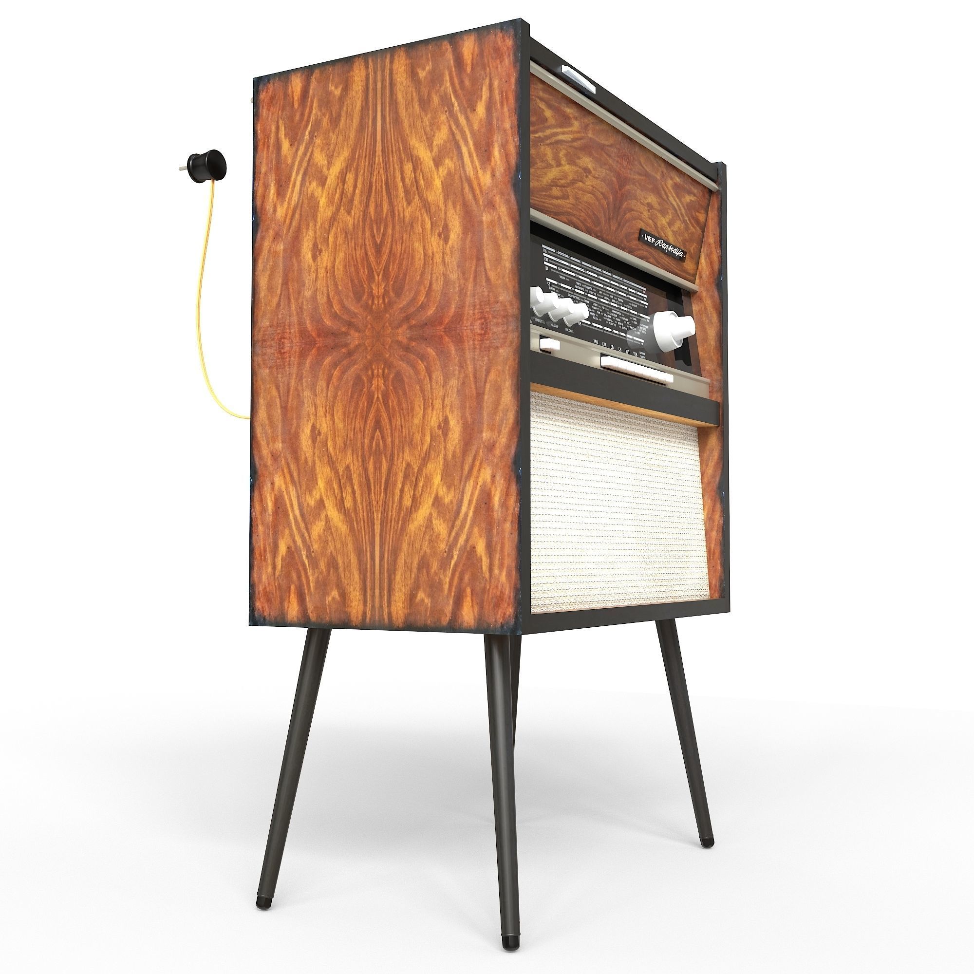 Radiogram VEF-Rapsodija Low-poly 3D model_4