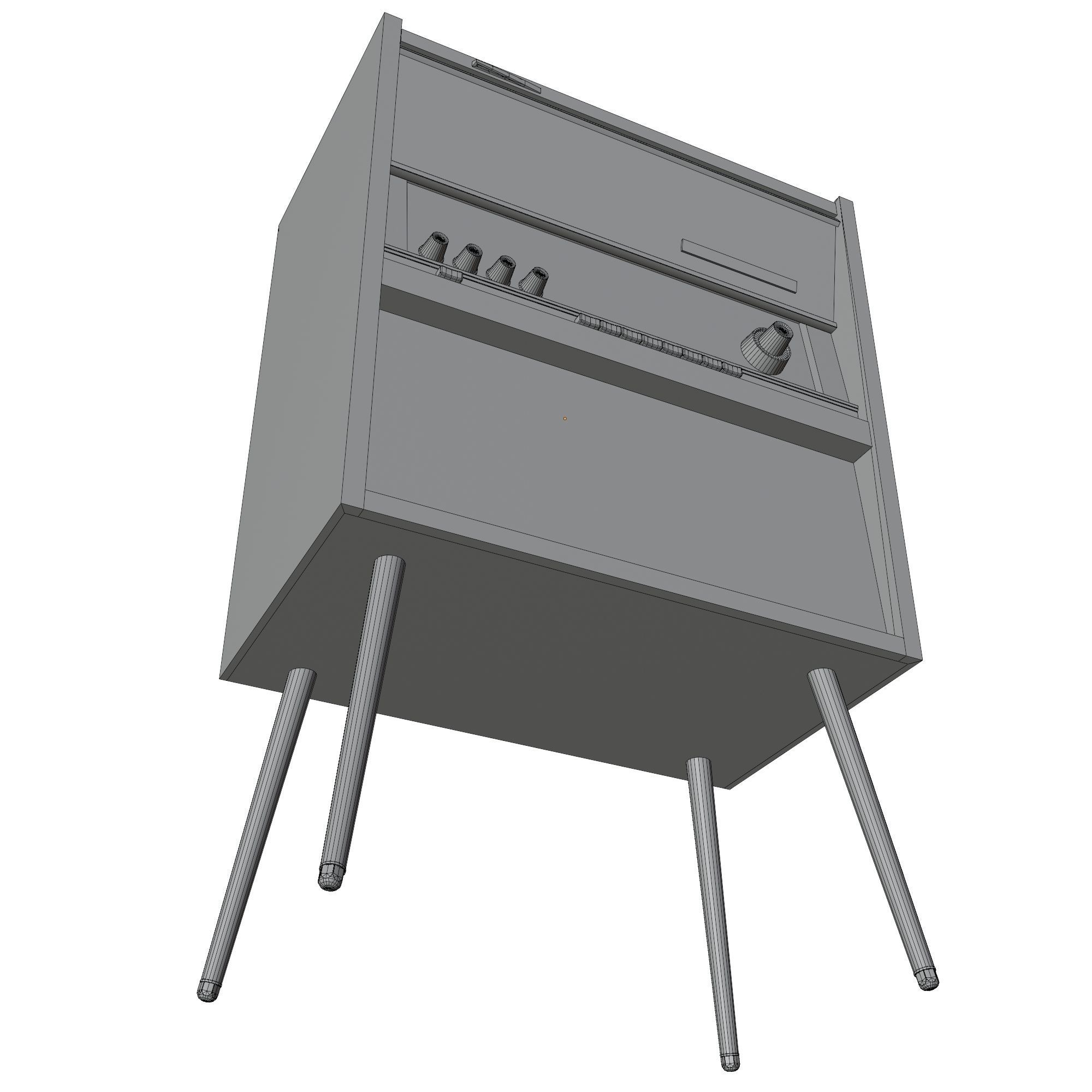 Radiogram VEF-Rapsodija Low-poly 3D model_8