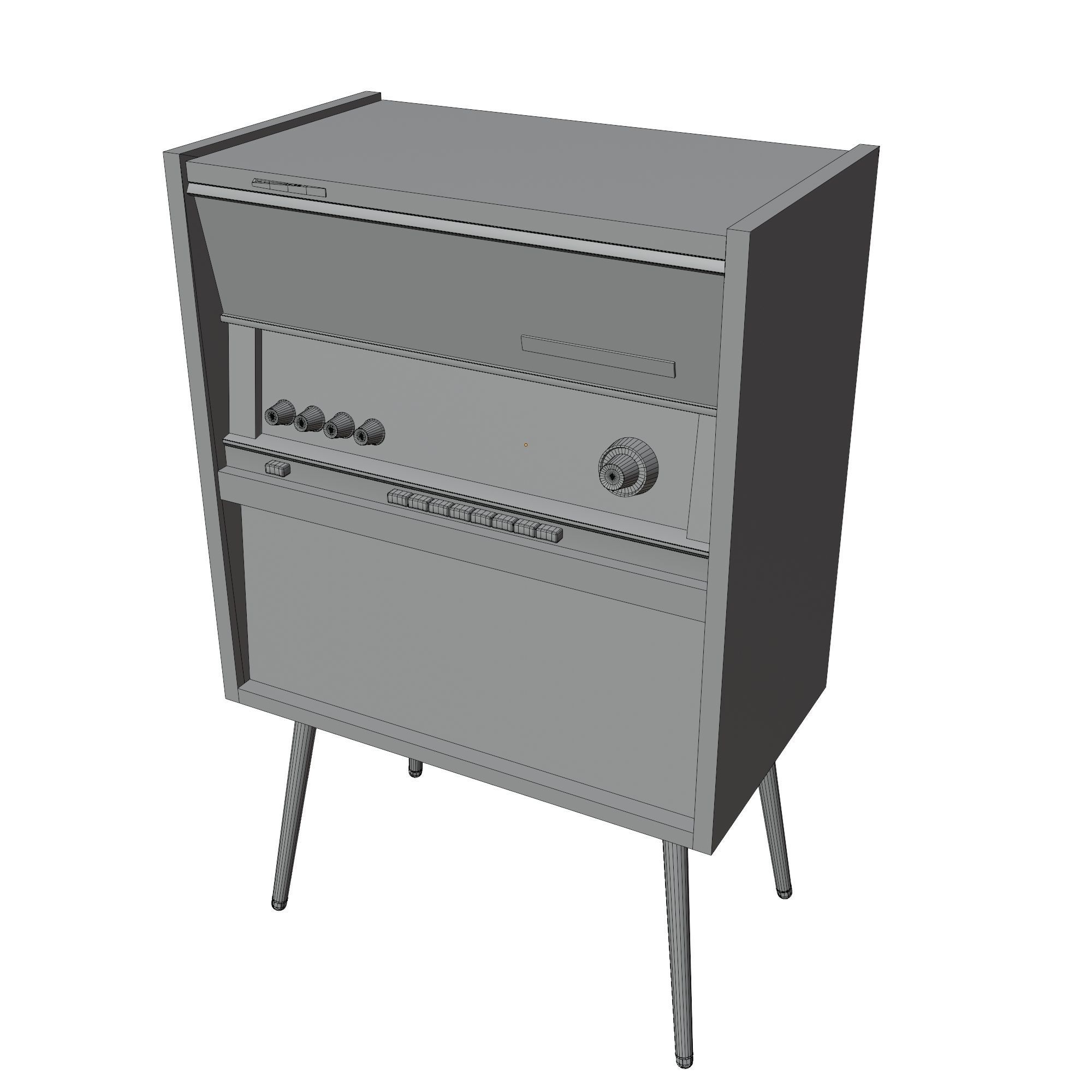 Radiogram VEF-Rapsodija Low-poly 3D model_9