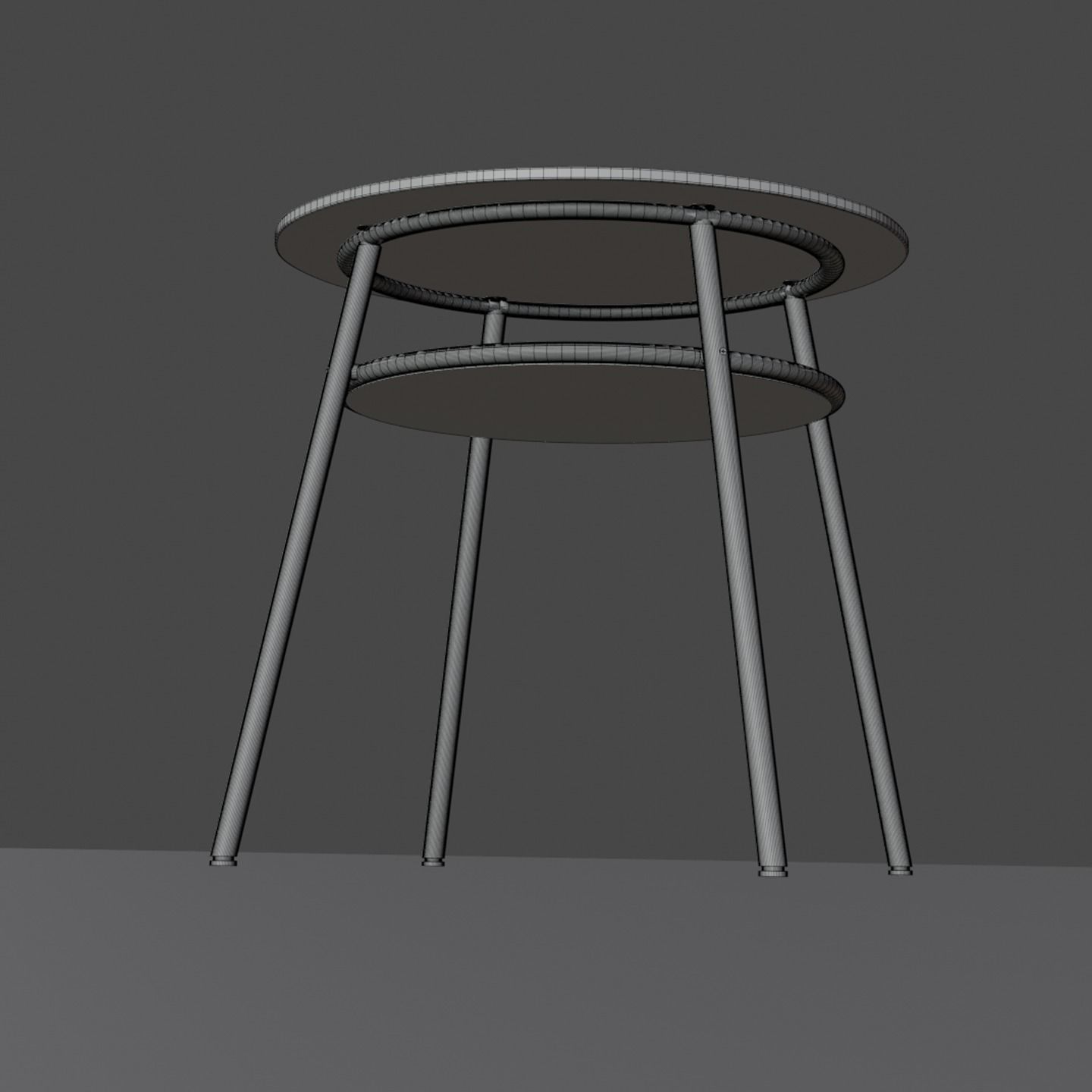 Glass table  3D model_7
