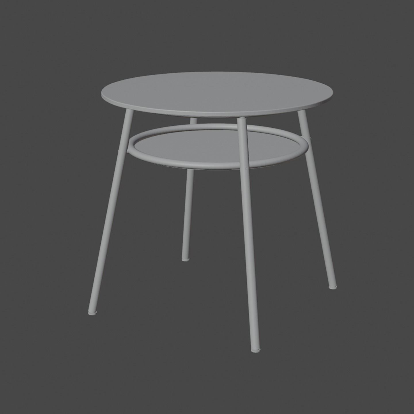Glass table  3D model_4