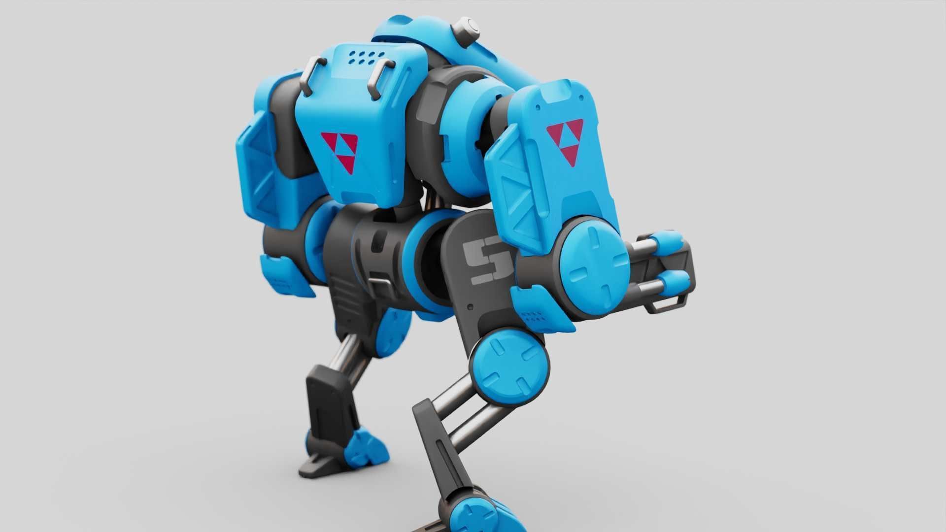 MILITARY BOT S-200 RIGGED 3D model_12