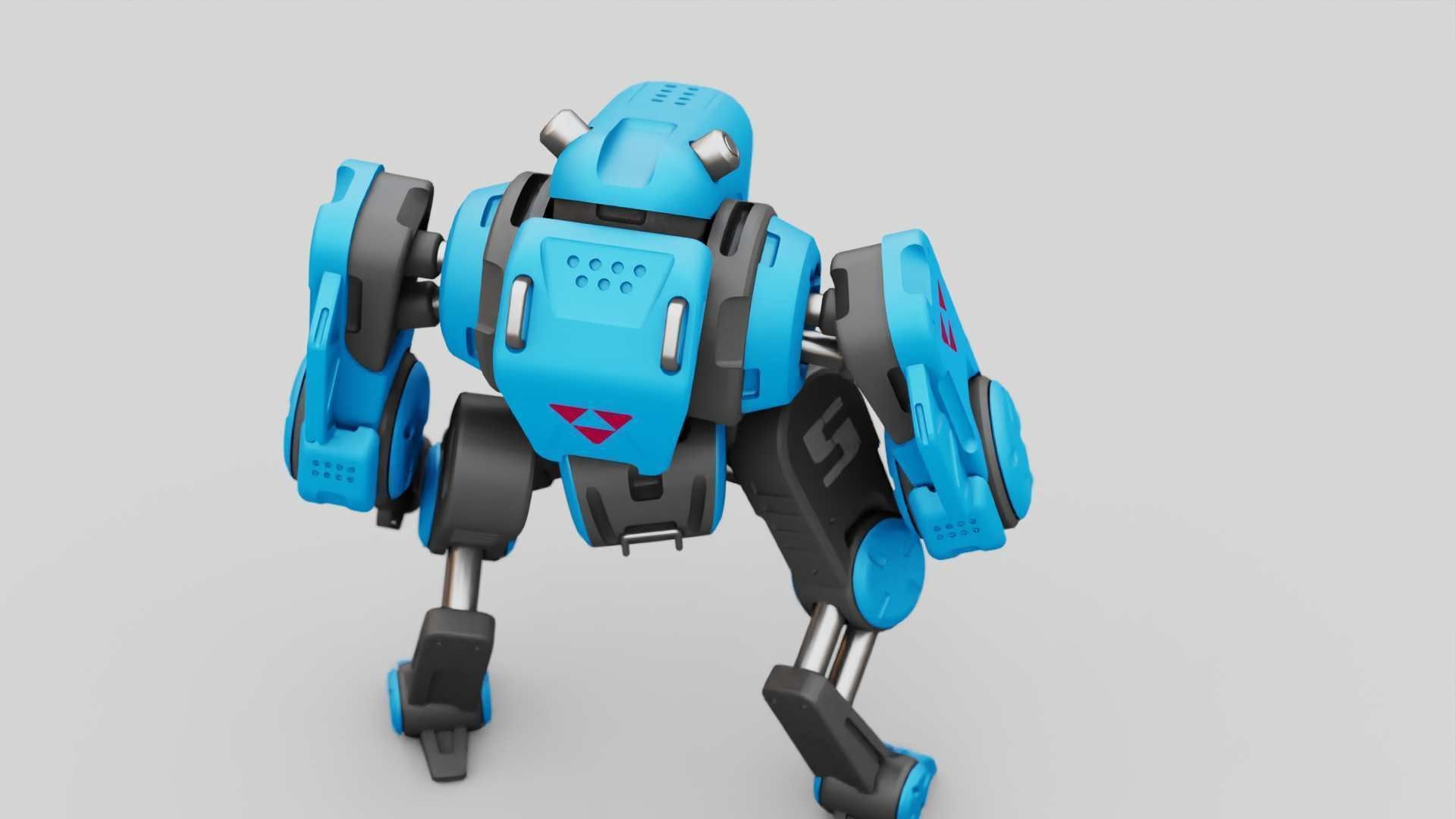 MILITARY BOT S-200 RIGGED 3D model_29