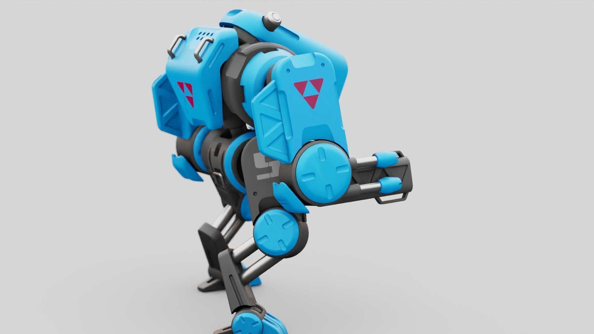 MILITARY BOT S-200 RIGGED 3D model_11