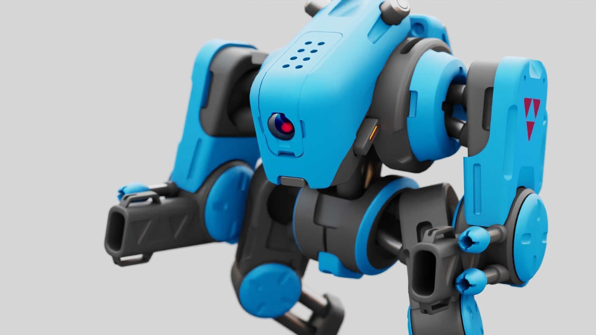 MILITARY BOT S-200 RIGGED 3D model_1