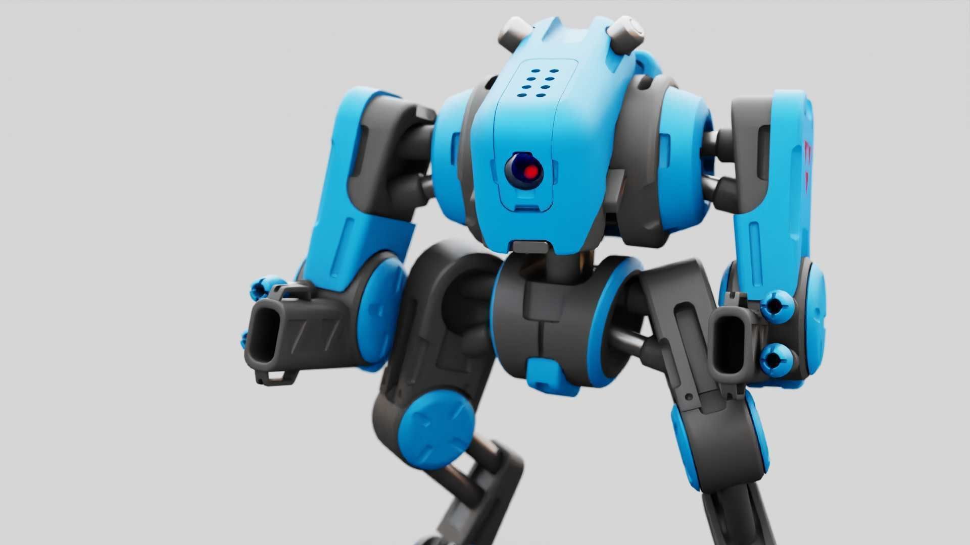 MILITARY BOT S-200 RIGGED 3D model_3