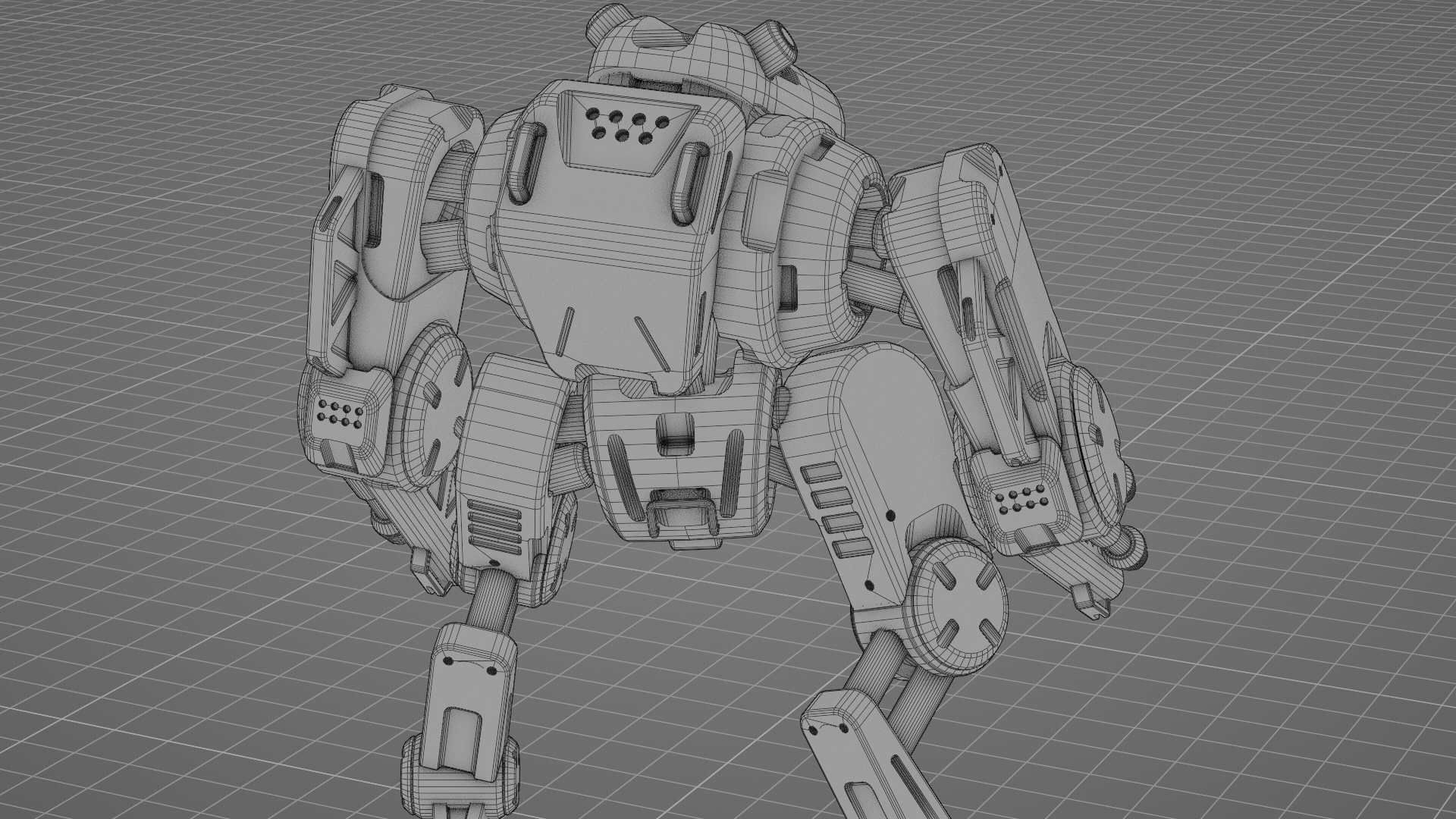 MILITARY BOT S-200 RIGGED 3D model_38