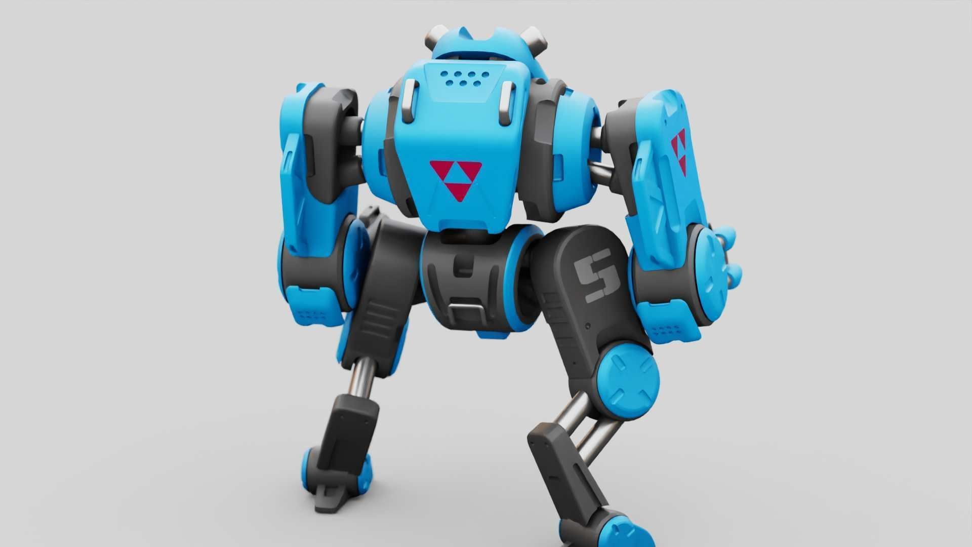 MILITARY BOT S-200 RIGGED 3D model_14