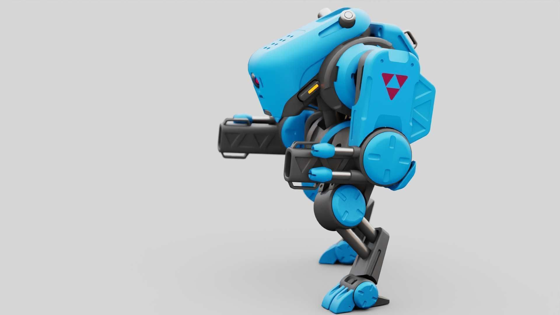 MILITARY BOT S-200 RIGGED 3D model_19
