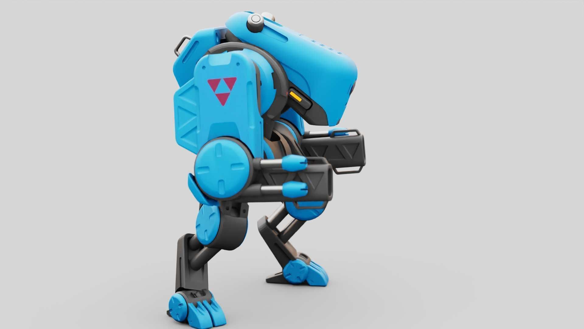 MILITARY BOT S-200 RIGGED 3D model_9