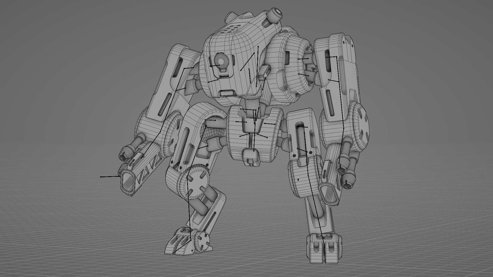 MILITARY BOT S-200 RIGGED 3D model_35