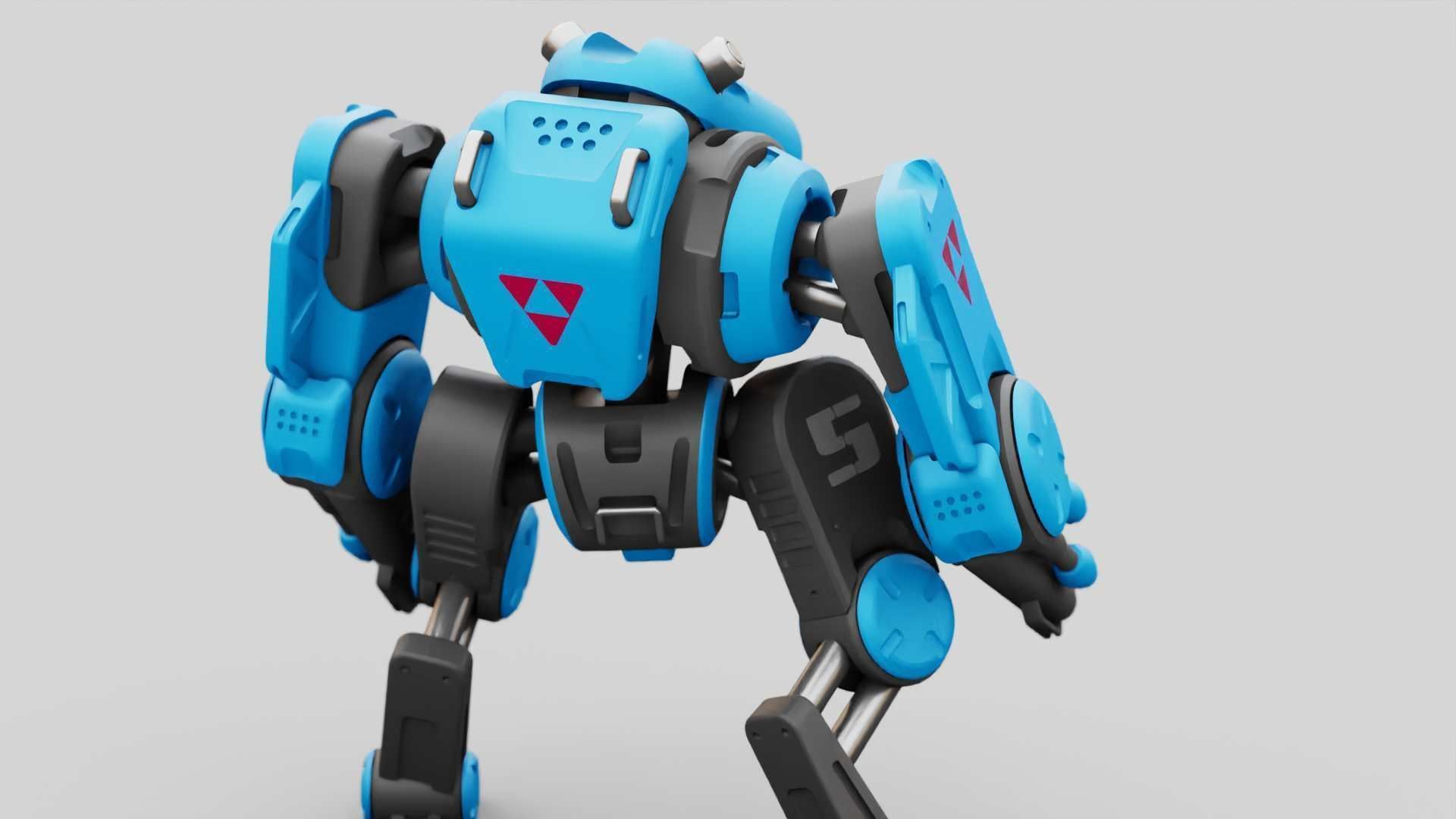 MILITARY BOT S-200 RIGGED 3D model_28