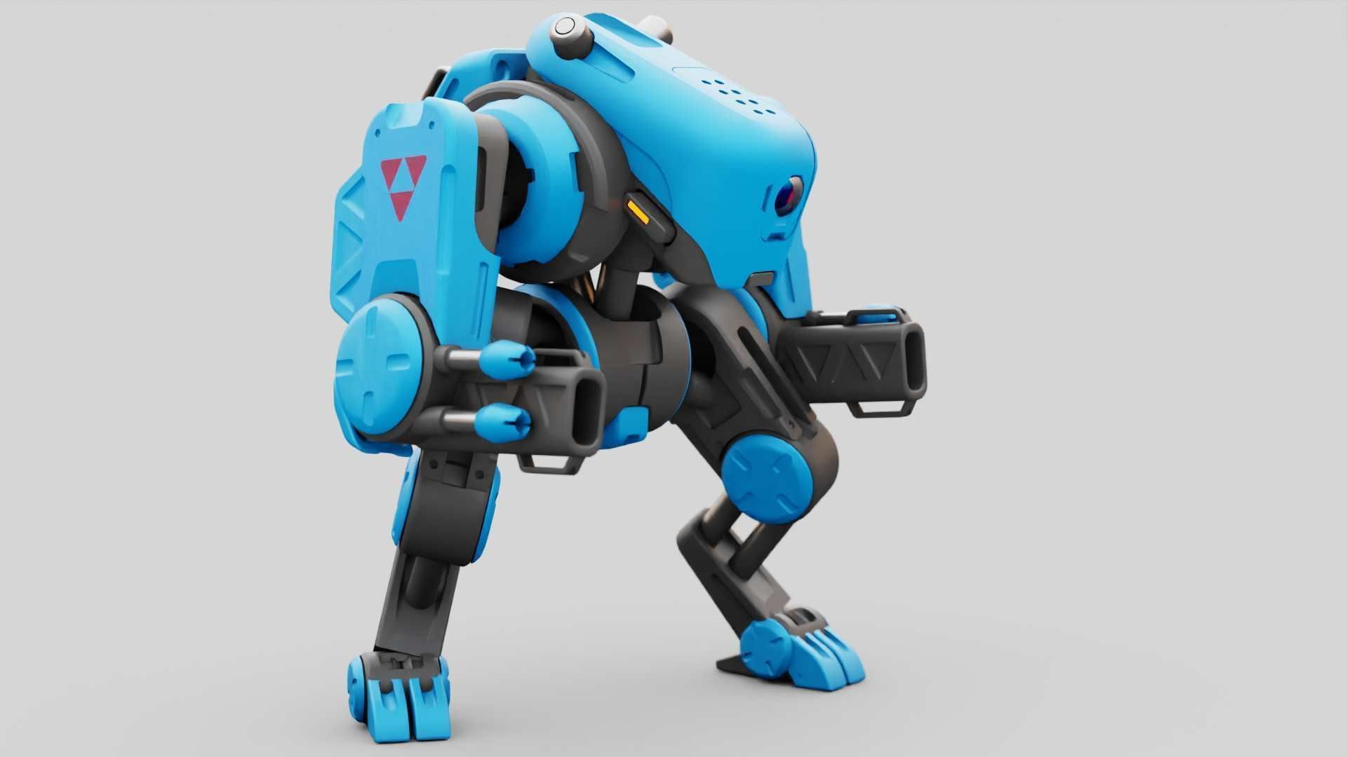 MILITARY BOT S-200 RIGGED 3D model_7