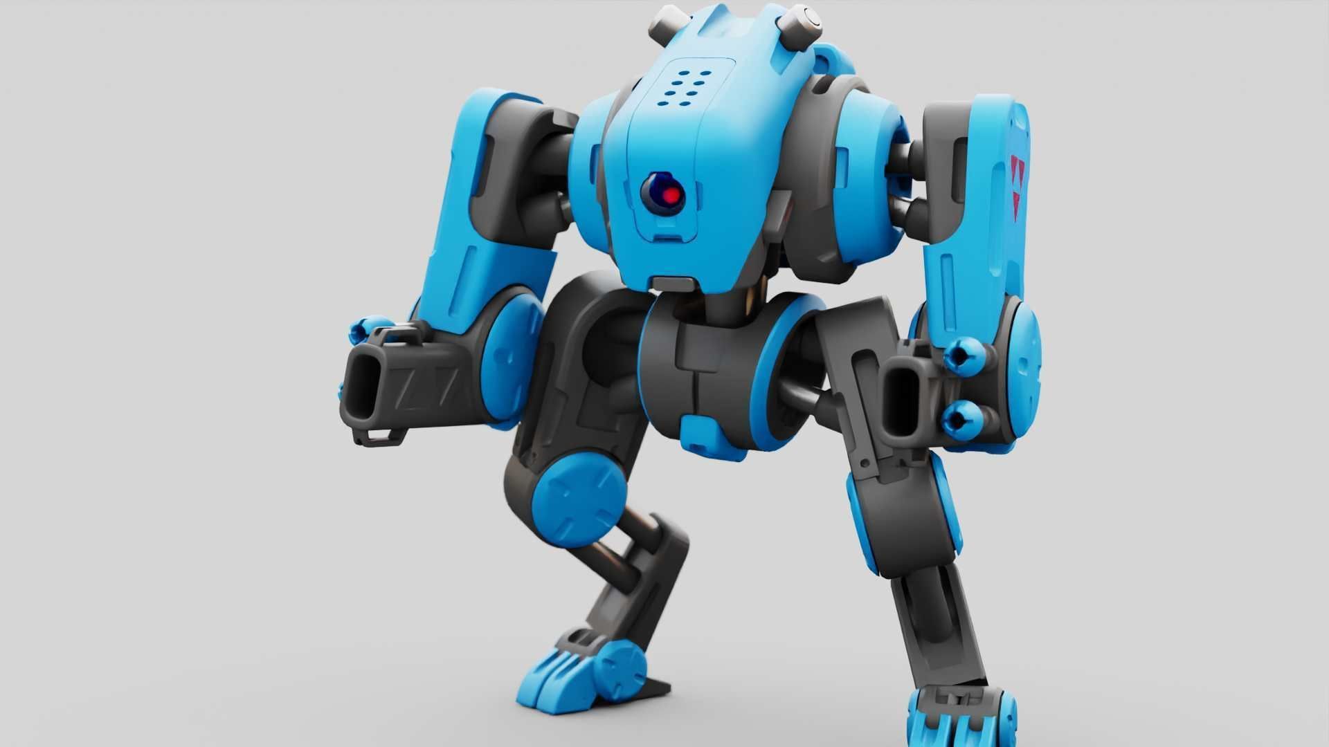 MILITARY BOT S-200 RIGGED 3D model_21