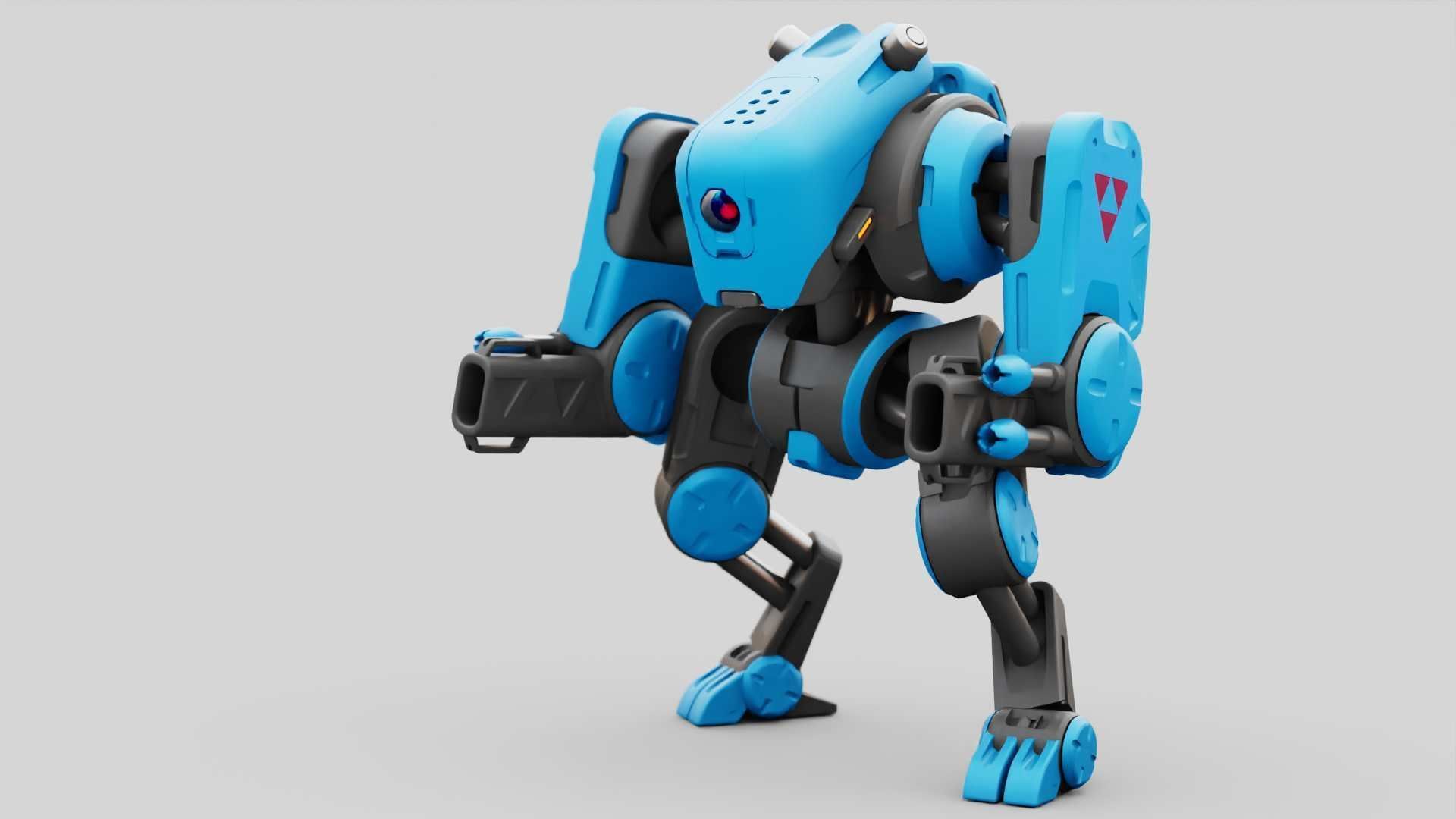 MILITARY BOT S-200 RIGGED 3D model_20