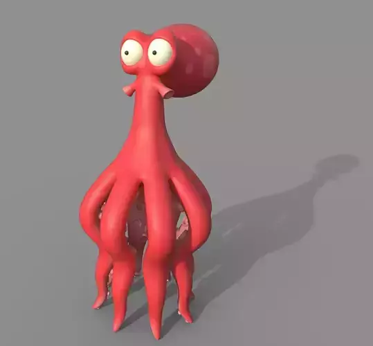 Octopus Cartoon 02 3D model