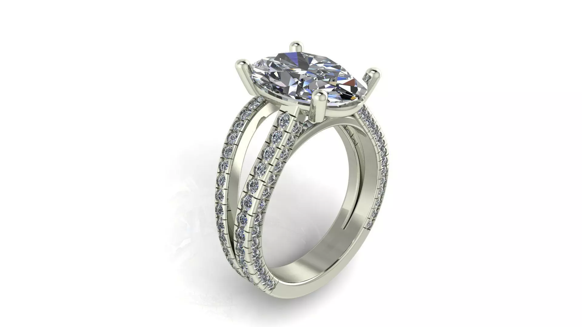 Blake Lively Engagement Ring 3D print model