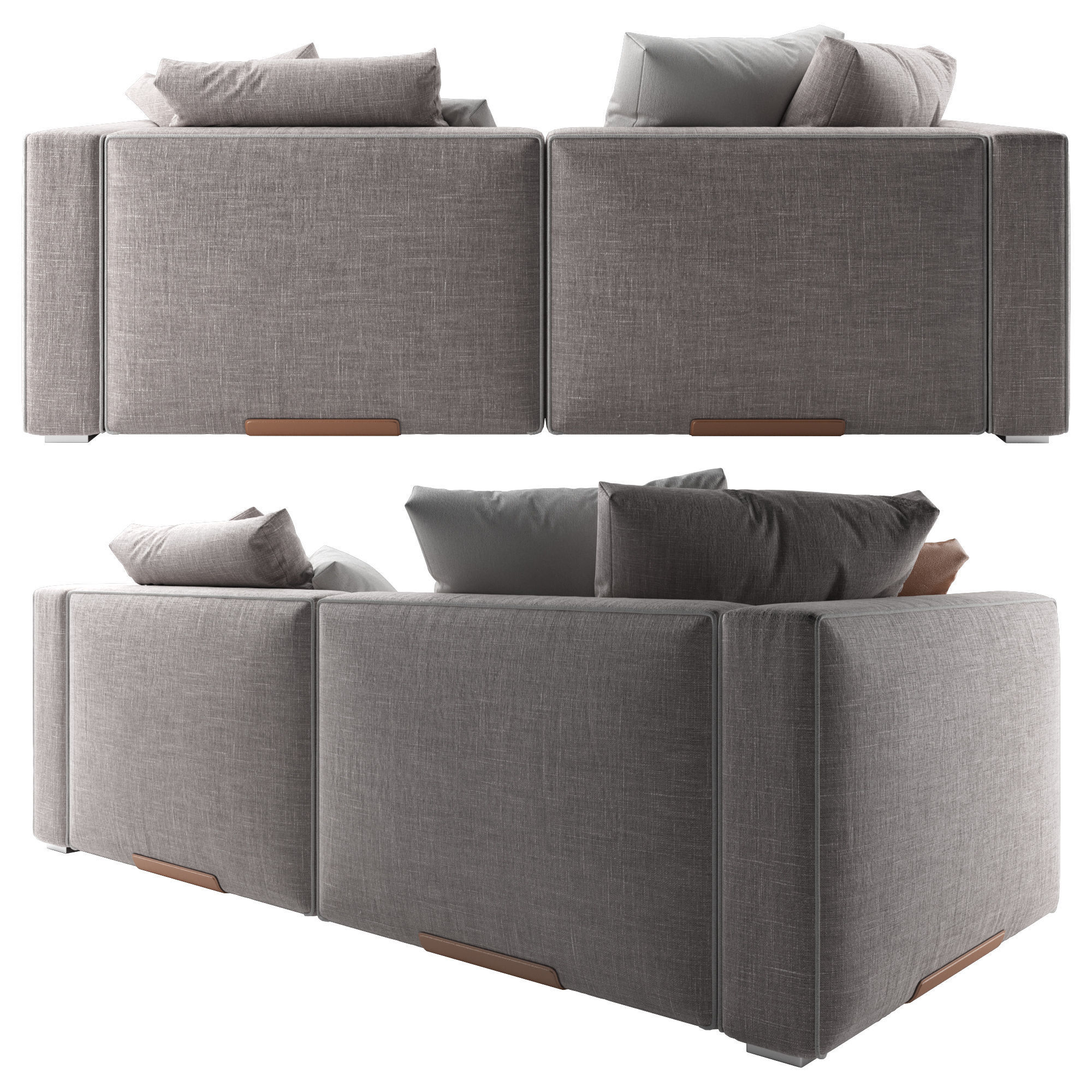 Flexform SOFA Series-Harper  3D model_1