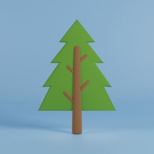 Set of low poly Christmas Tree set A Low-poly 3D model  Low-poly 3D model_4