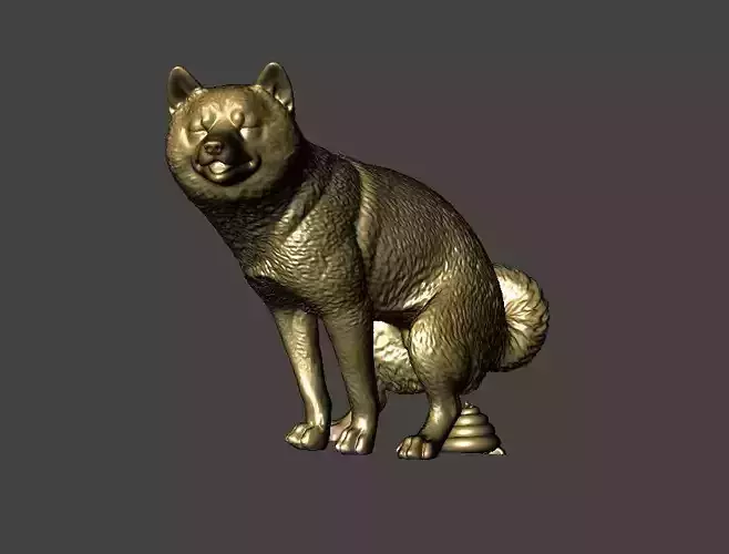 Shiba Inu - Shitting 3D print model