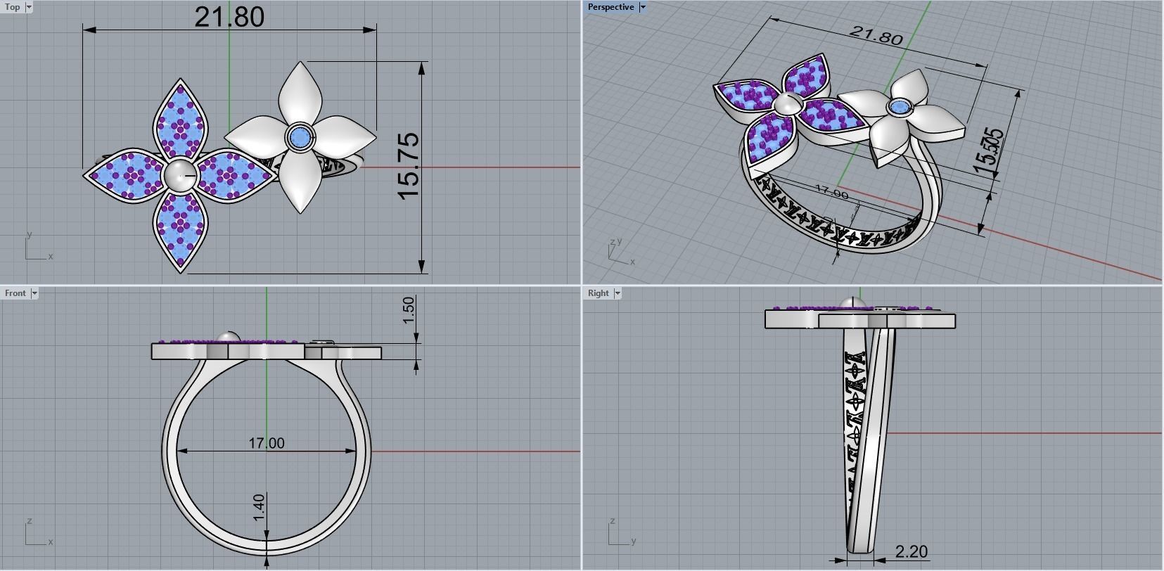 ring louis vuitton 3D print model_10
