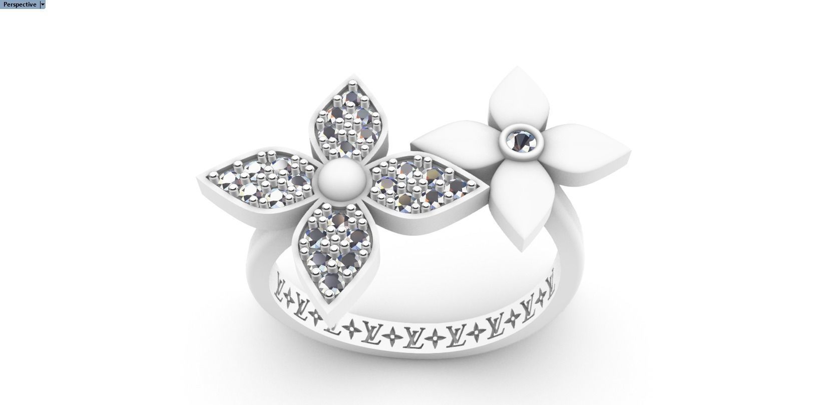ring louis vuitton 3D print model_17