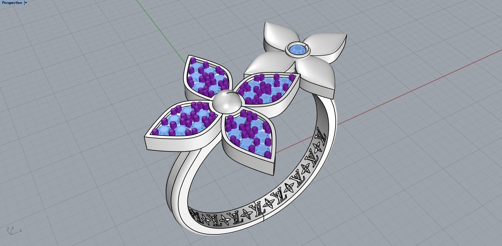 ring louis vuitton 3D print model_12