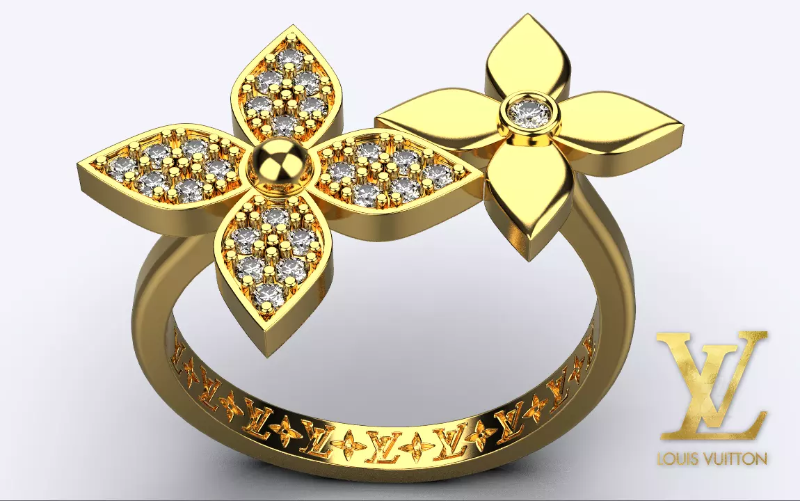 ring louis vuitton 3D print model_0