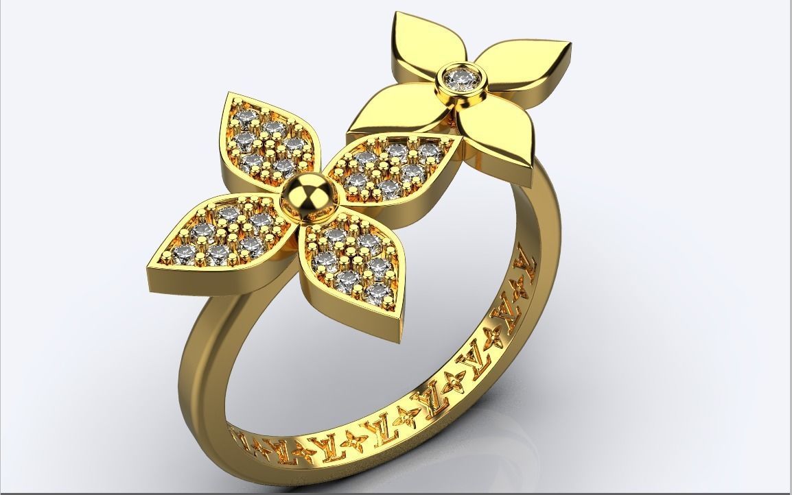 ring louis vuitton 3D print model_3