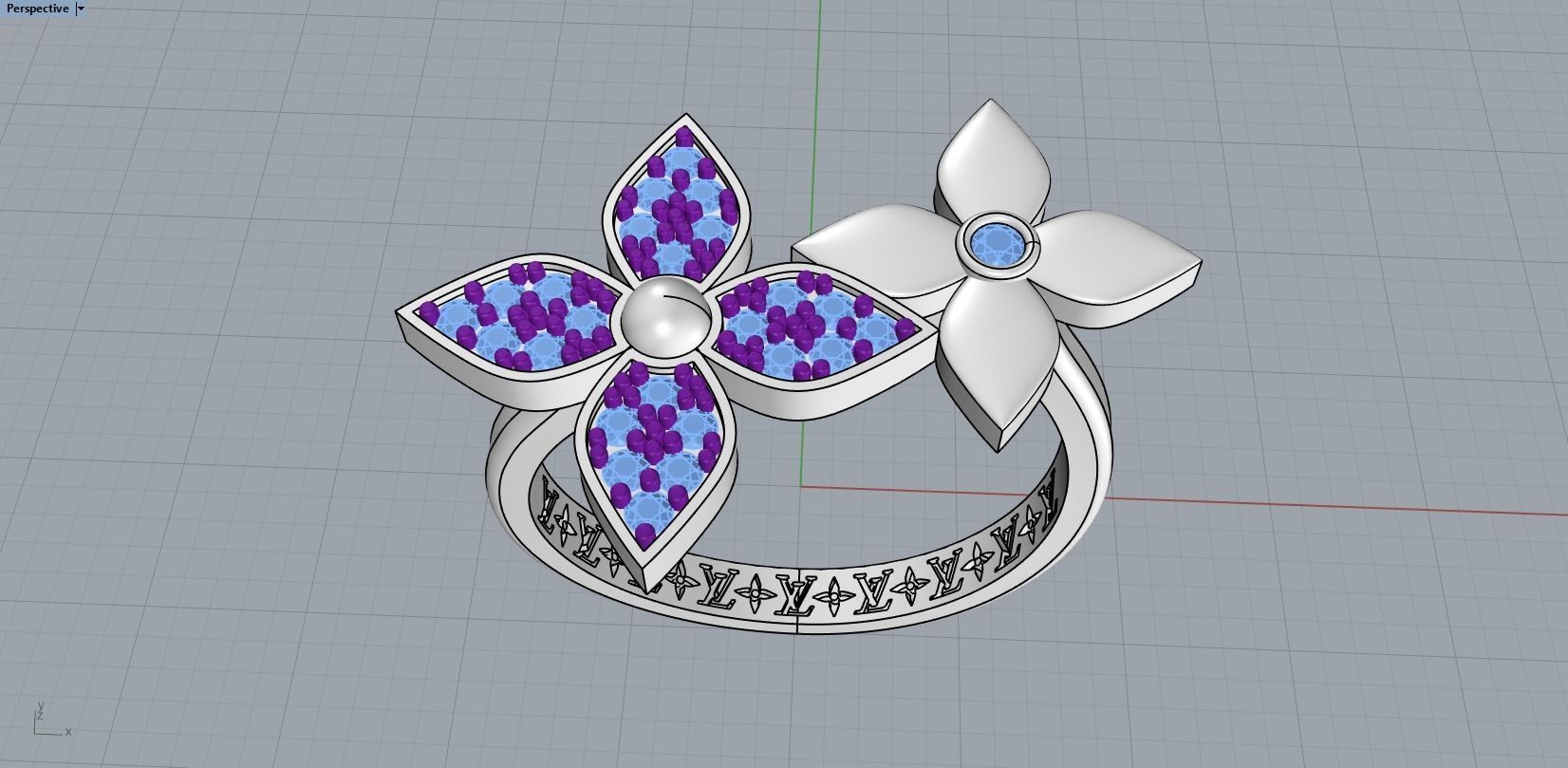 ring louis vuitton 3D print model_13