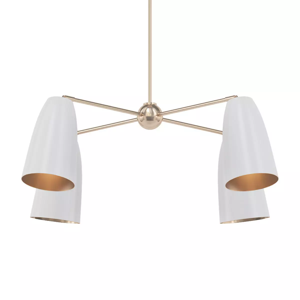Spotlight three - light chandelier gold 3D model