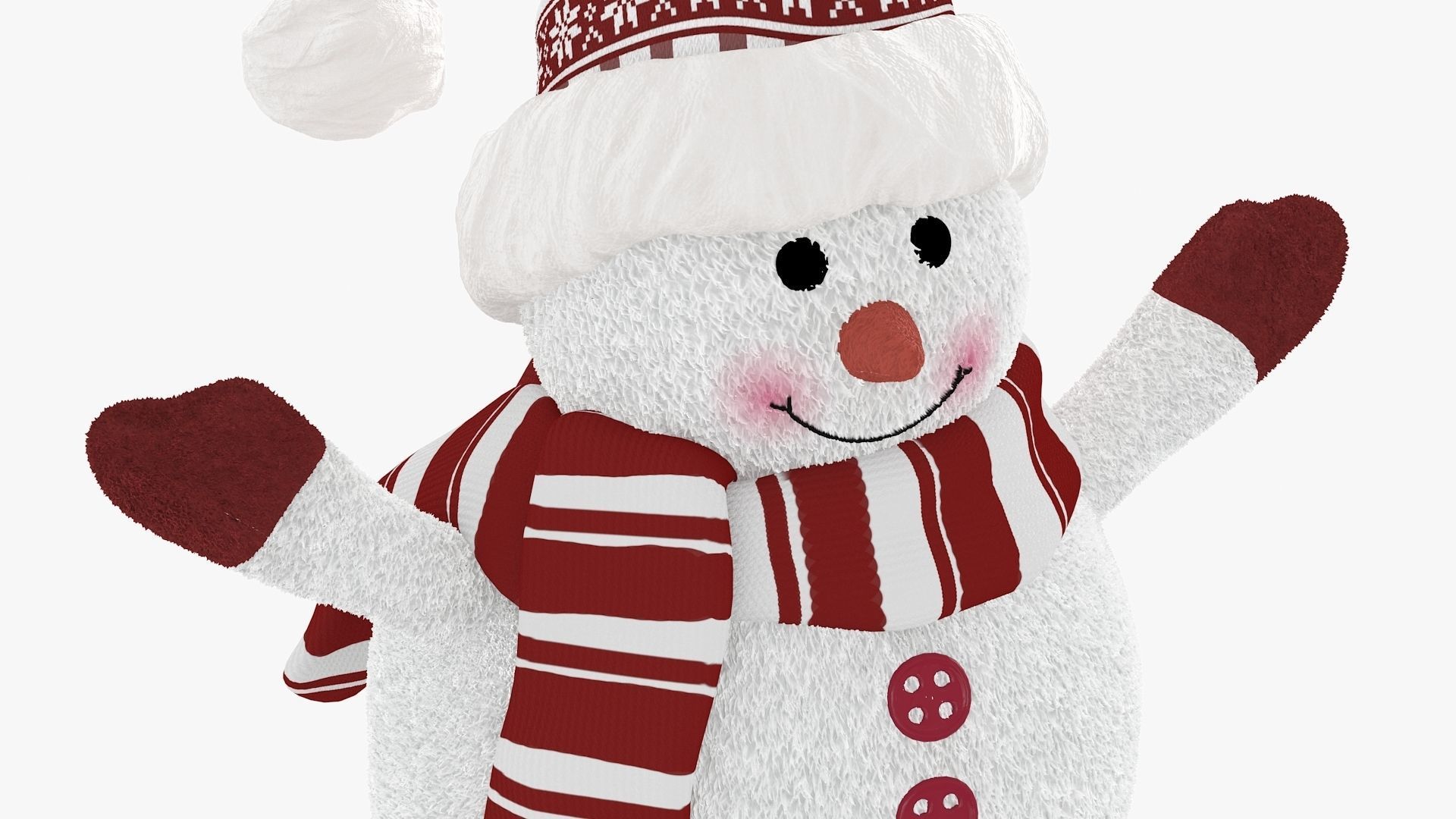 Toy Snowman 3D model_1
