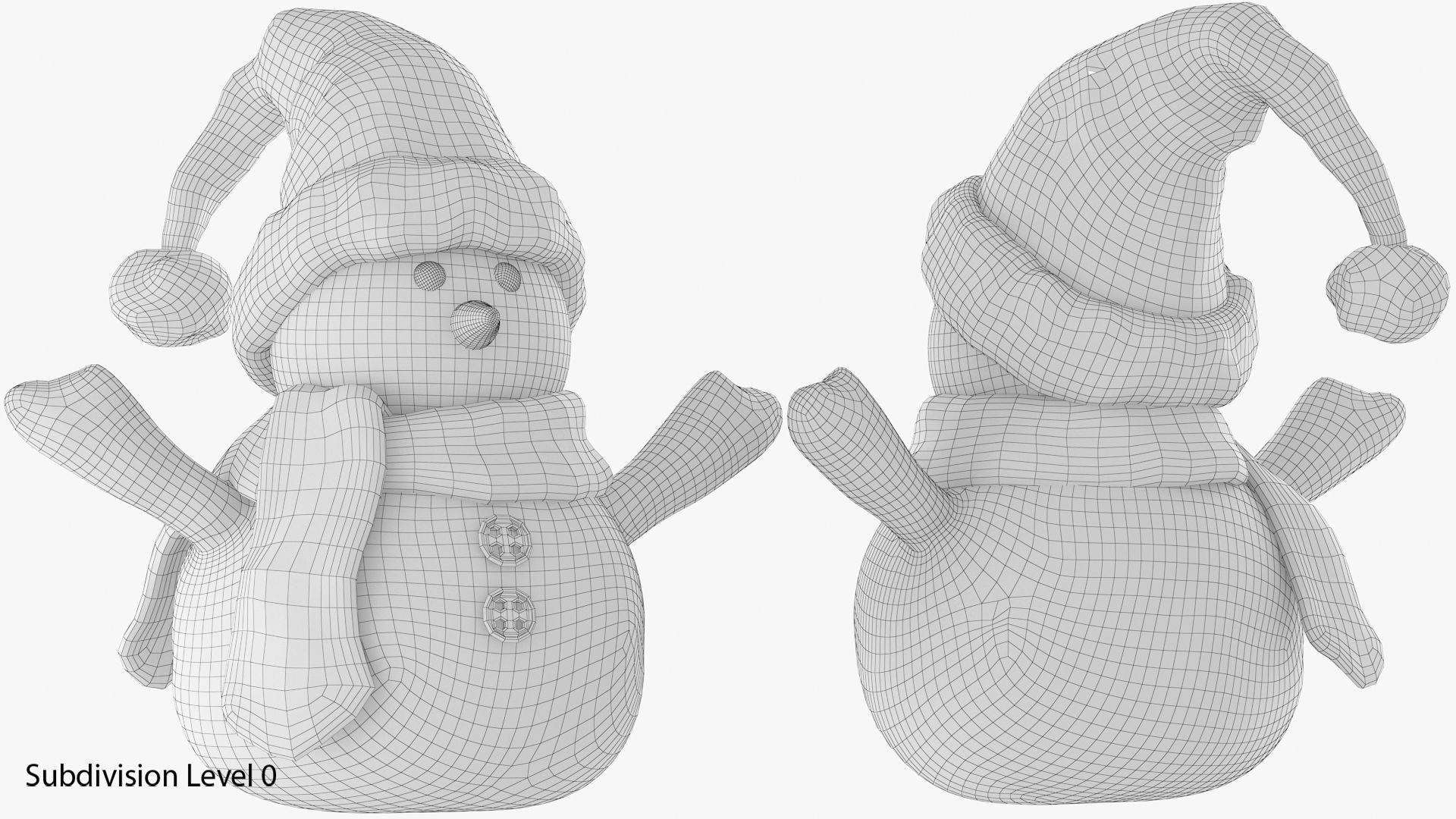 Toy Snowman 3D model_6