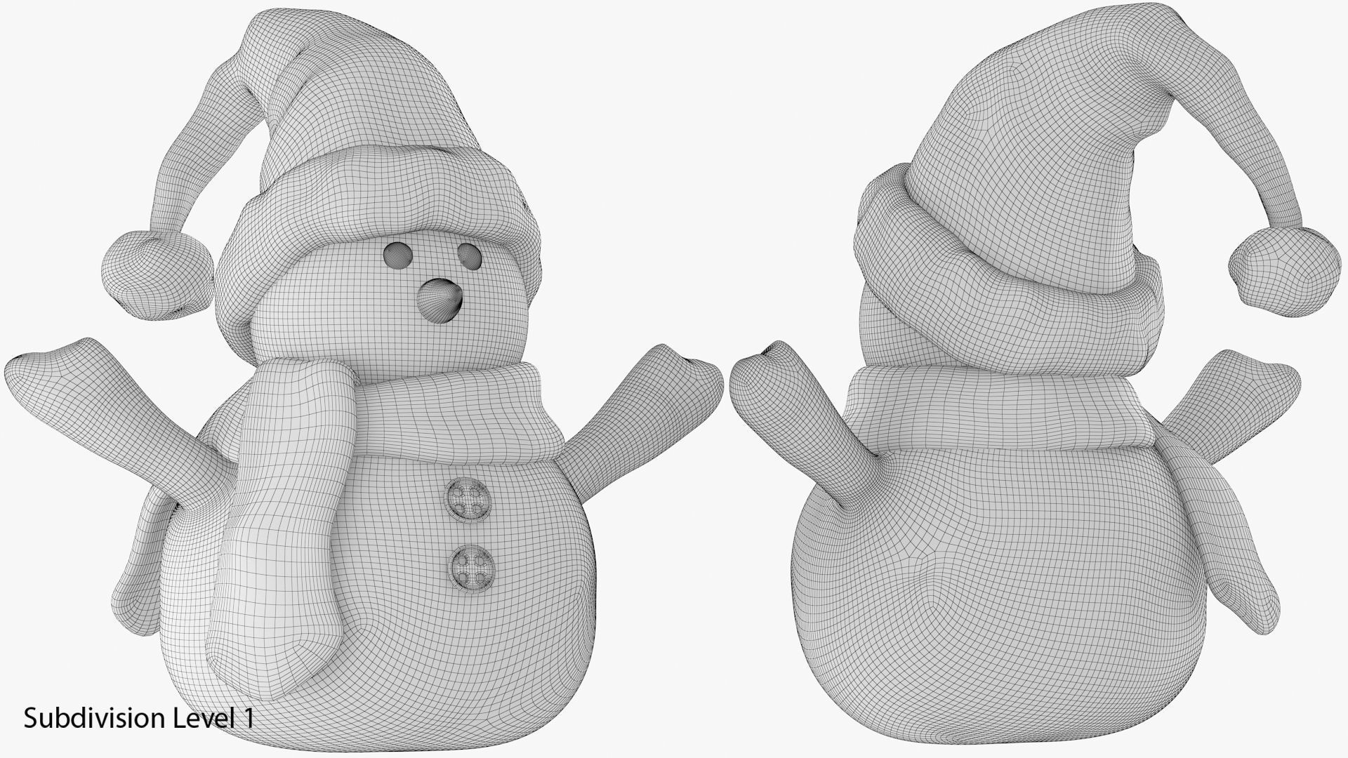 Toy Snowman 3D model_7