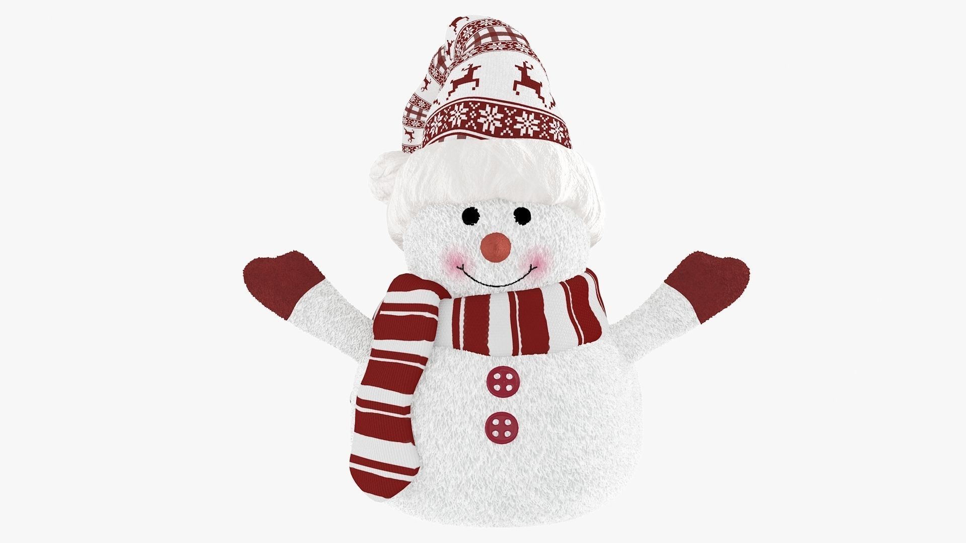 Toy Snowman 3D model_3