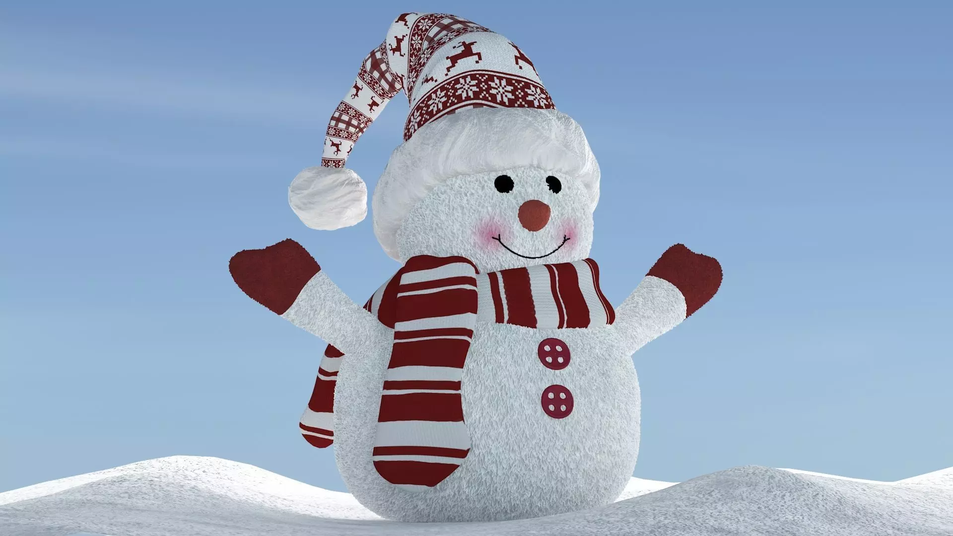 Toy Snowman 3D model_0