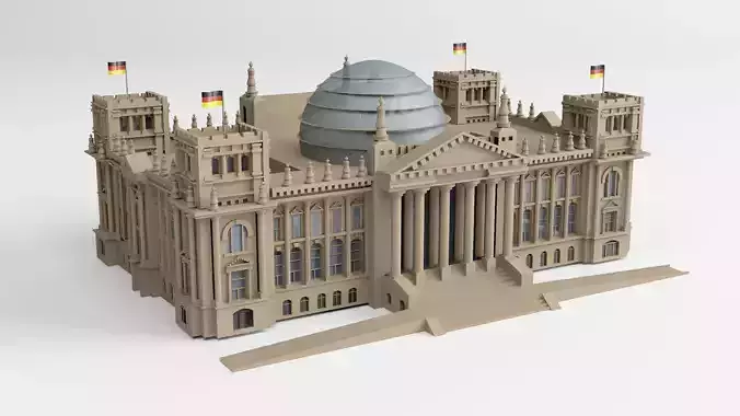 Berliner Reichstag German Parliament Building 3D model